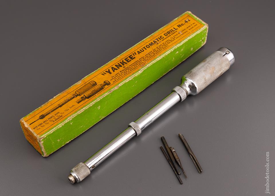 STANLEY YANKEE No. 41 Push Drill Mint in Box 95800 Jim Bode Tools