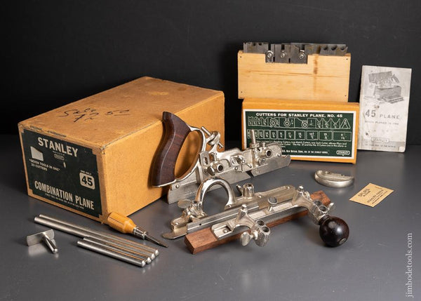 Mint Unused STANLEY NO. 45 Combination Plane Excellent, Original Box - 95802