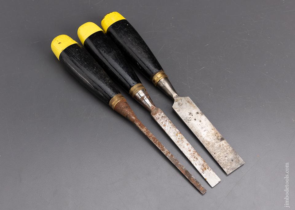 Good Set of 3 FOOTPRINT Bench Chisels - 95808