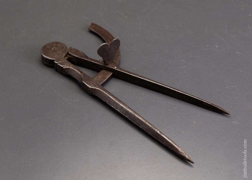 Early Hand-Forged 7 Inch Wing Dividers - 95858