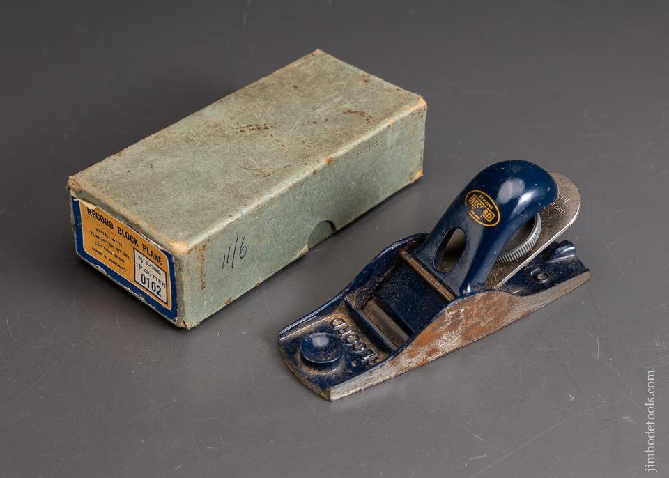 RECORD No. 0102 Block Plane in its Original Box - 95886