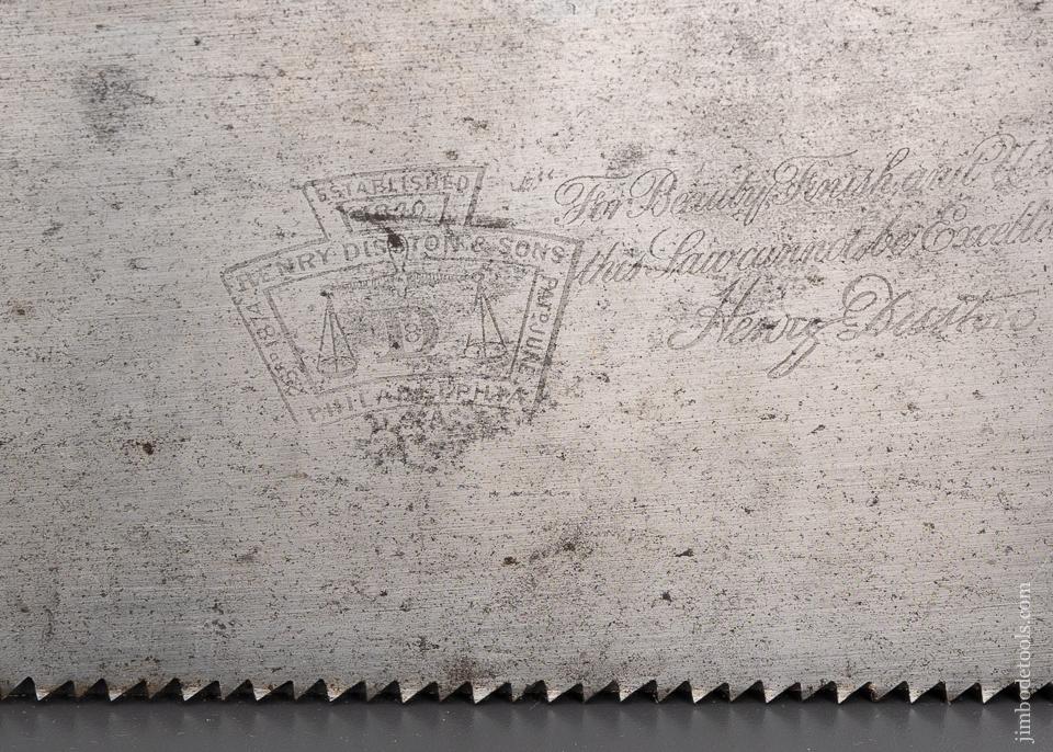 Really Fine DISSTON D-8 Thumbhole Rip Hand Saw - 95935