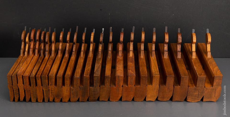 Extra Large Skewed Set of 22 Hollow & Round Planes by VARVILL - 95958