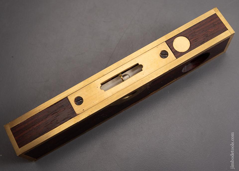 Lovely 7 inch Brass Bound Rosewood STRATTON Level by Modern Maker - 95977