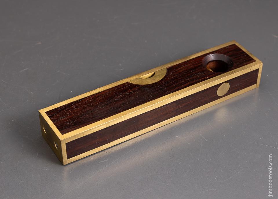 Lovely 7 inch Brass Bound Rosewood STRATTON Level by Modern Maker - 95977