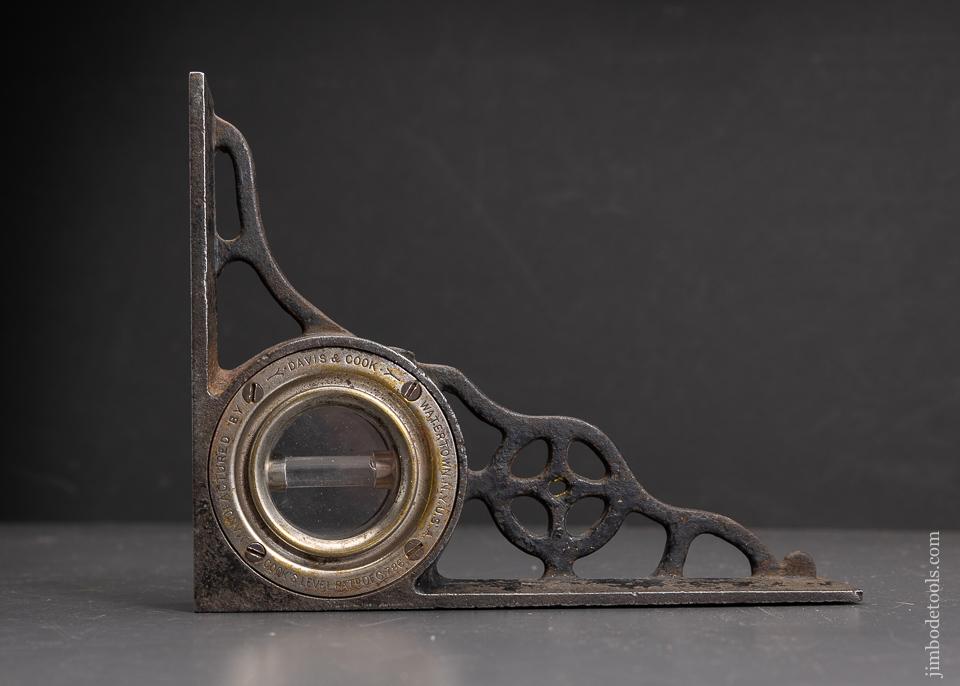 Rare! COOK Patent December 7, 1886 DAVIS & COOK Pretzel Corner Level FINE - 96008