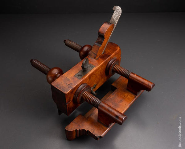 Awesome Solid Boxwood Screw Arm Plow Plane by J. DENISON - 96020
