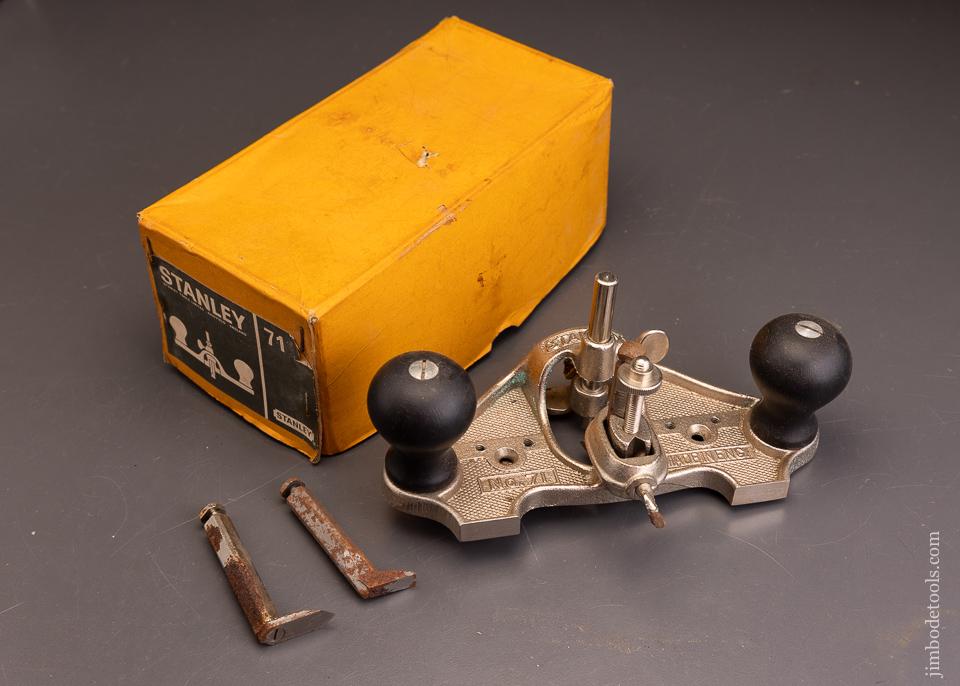 STANLEY No. 71 Router Plane Near Mint in Box - 96033