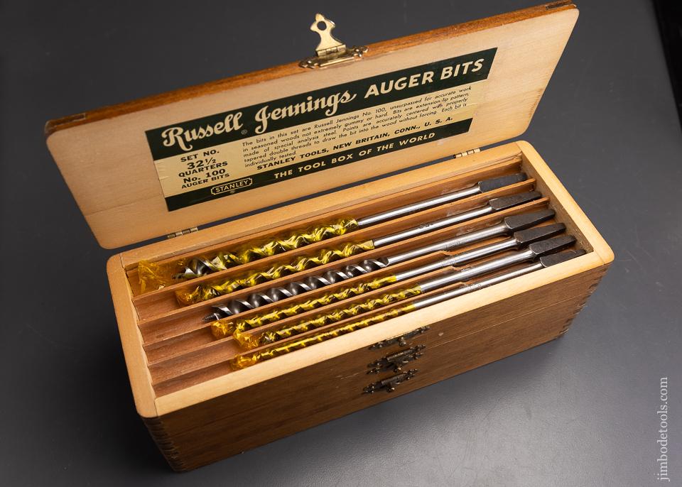 Mint in Wrapper Unused Complete Set of 13 RUSSELL JENNINGS Auger Bits in Original Three Tiered Box - 96051