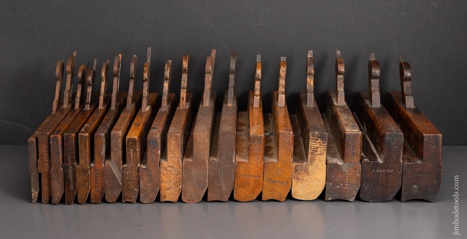 Complete Working Set of 18 Hollows & Rounds Molding Planes EVENS-  96059