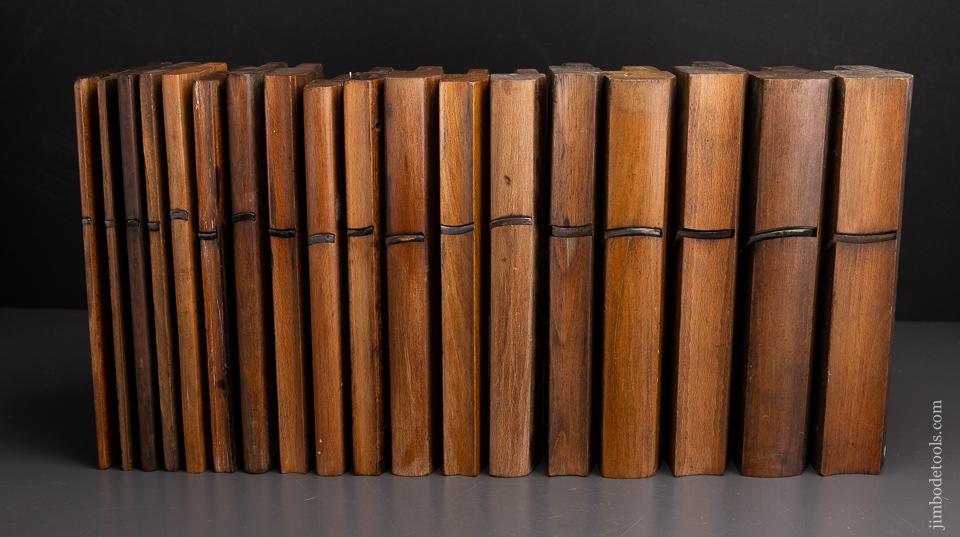 Complete Working Set of 18 Hollows & Rounds Molding Planes - 96067