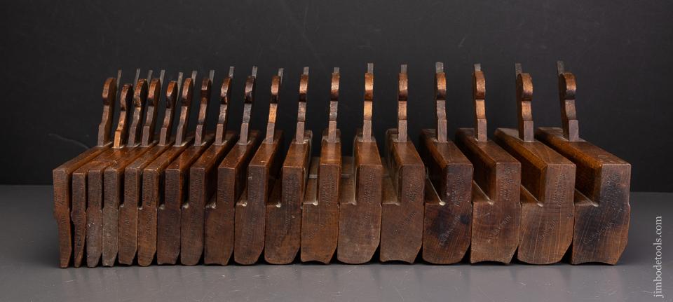 Fine Complete Set of 28 Hollow & Round Planes by PRESTON Cabinet Pitch - 96107