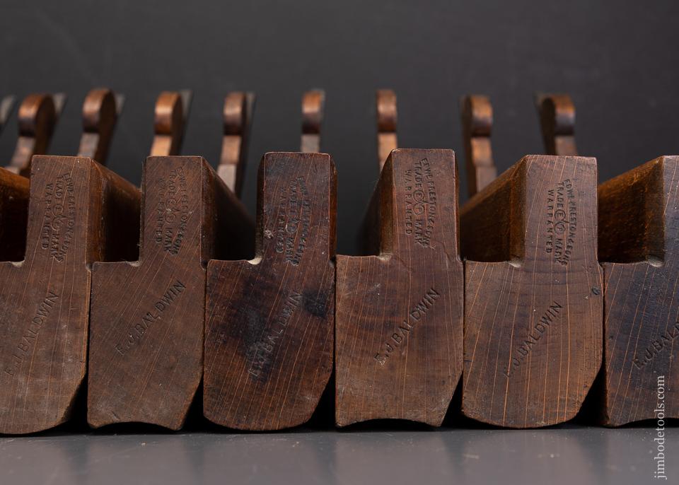 Fine Complete Set of 28 Hollow & Round Planes by PRESTON Cabinet Pitch - 96107