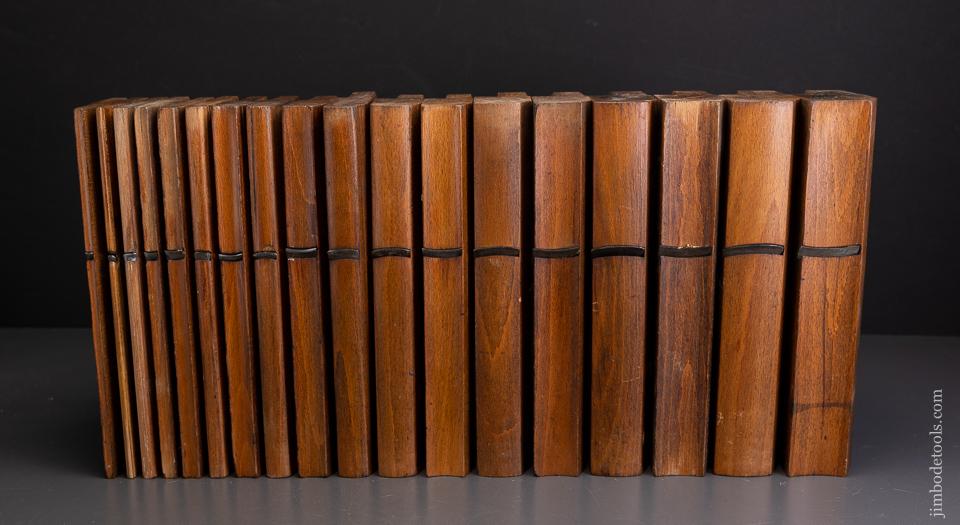 Fine Complete Set of 28 Hollow & Round Planes by PRESTON Cabinet Pitch - 96107