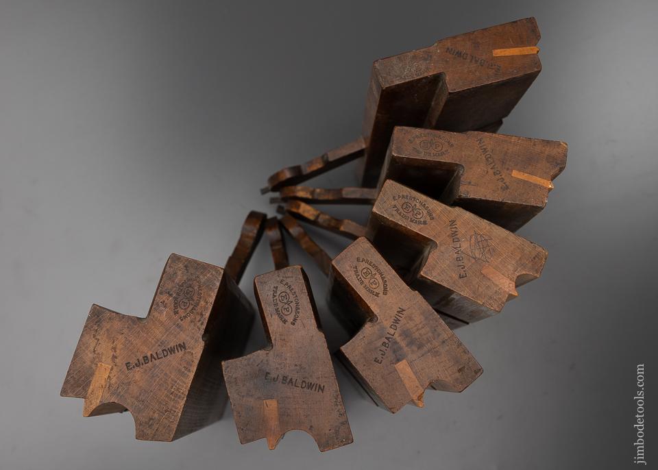 Fine Set of 6 PRESTON Side Bead Moulding Planes - 96111