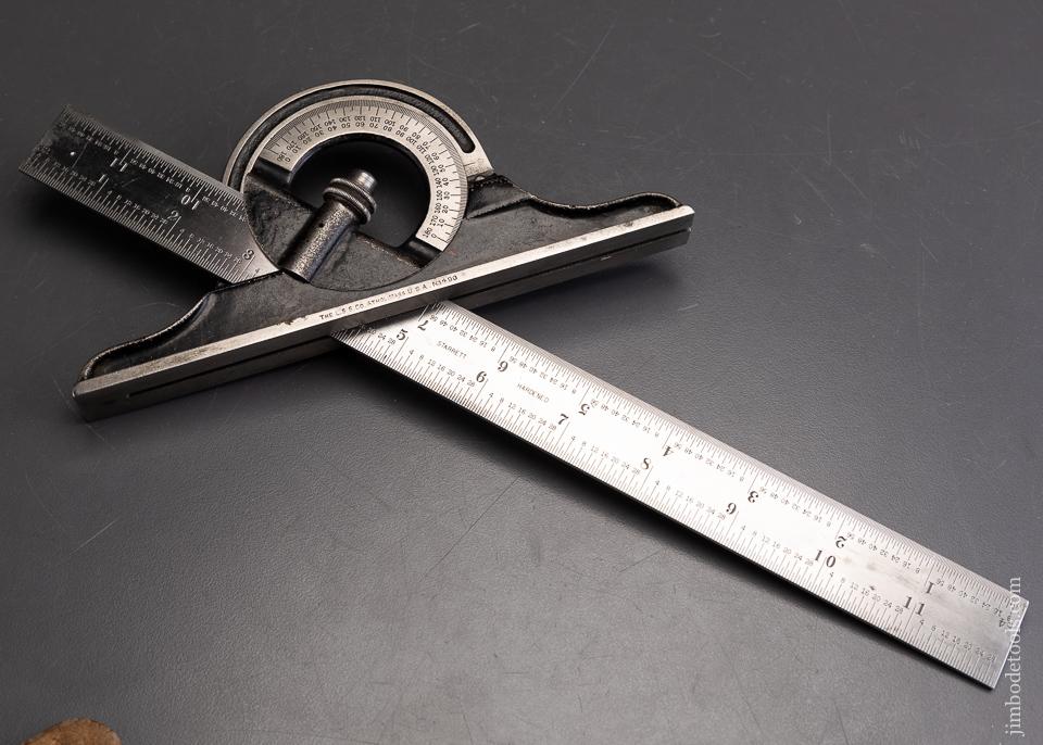 Extra Fine STARRETT  Protractor on Mint No. 4R Grad Scale - 96129