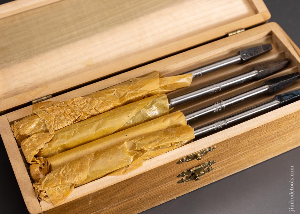 Mint in Box Unused Complete Set of 13 RUSSELL JENNINGS Auger Bits in Original Three Tiered Box - 96138