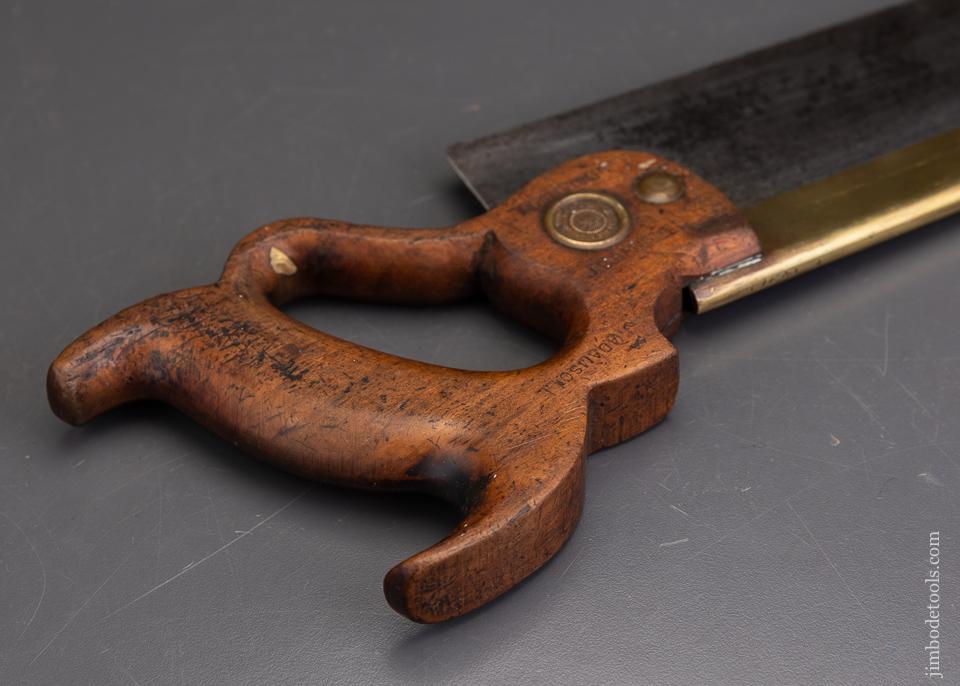 Rare and Just Sharpened DISSTON No. 5 Brass Back Dovetail Saw - 96161