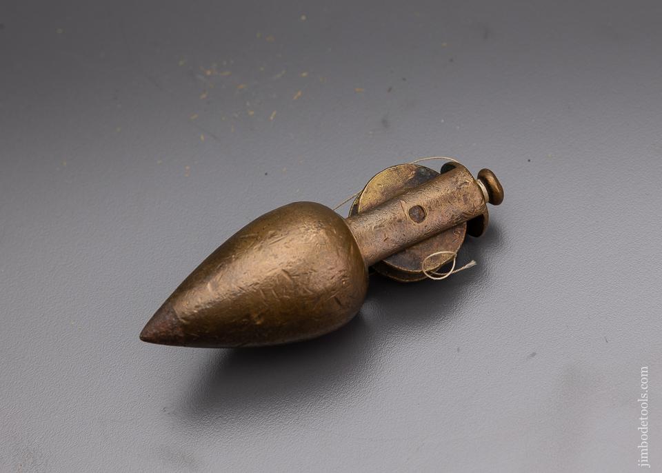 TRAUT PATENT 1874 STANLEY No. 2 Plumb Bob with Reel Feature - 96251