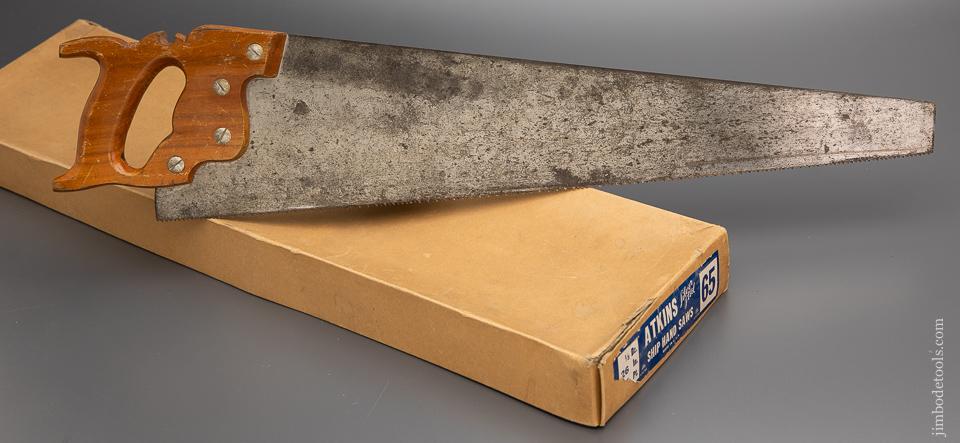 Fine ATKINS  No. 65 Hand Saw in its Original Box - 96262