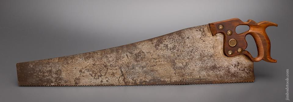 Monster 28 inch DISSTON No. D-8 Thumb Hole Rip Hand Saw - 96270