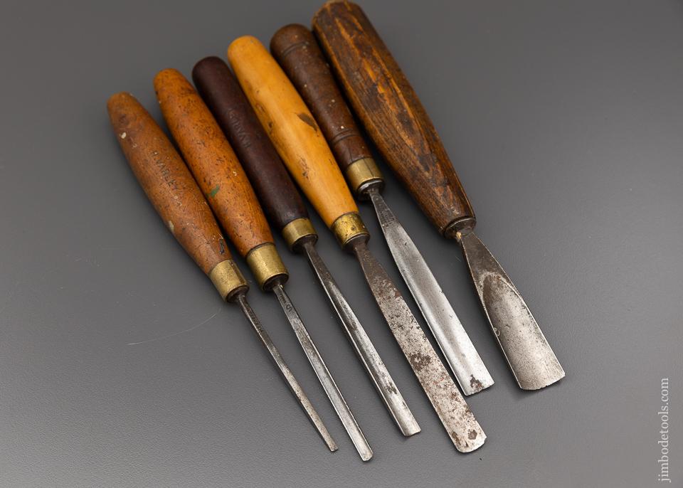 Set of 6 ADDIS Carving Chisels - 96297