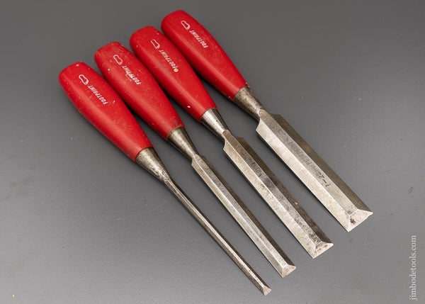 Good Set of 4 FOOTPRINT Bevel Edged Firmer Chisels - 96321