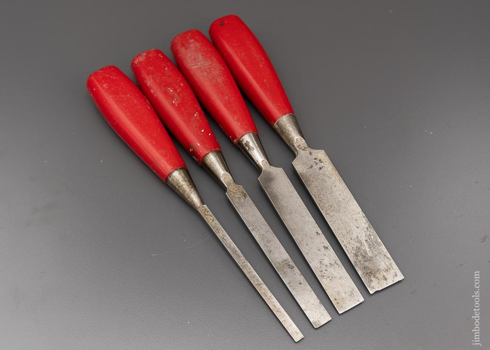 Good Set of 4 FOOTPRINT Bevel Edged Firmer Chisels - 96321