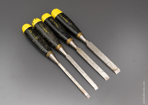 Good Set of 4 FOOTPRINT Square Edged Firmer Chisels - 96327