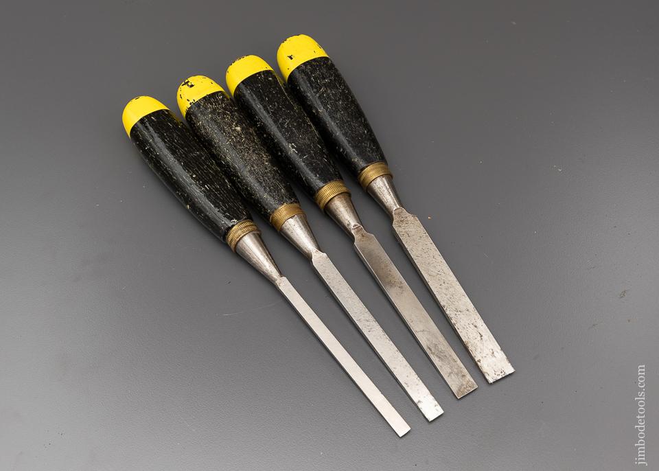 Good Set of 4 FOOTPRINT Square Edged Firmer Chisels - 96327