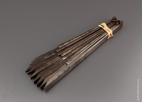 Fine Set of 8 Plow Plane Irons by SORBY - 96328