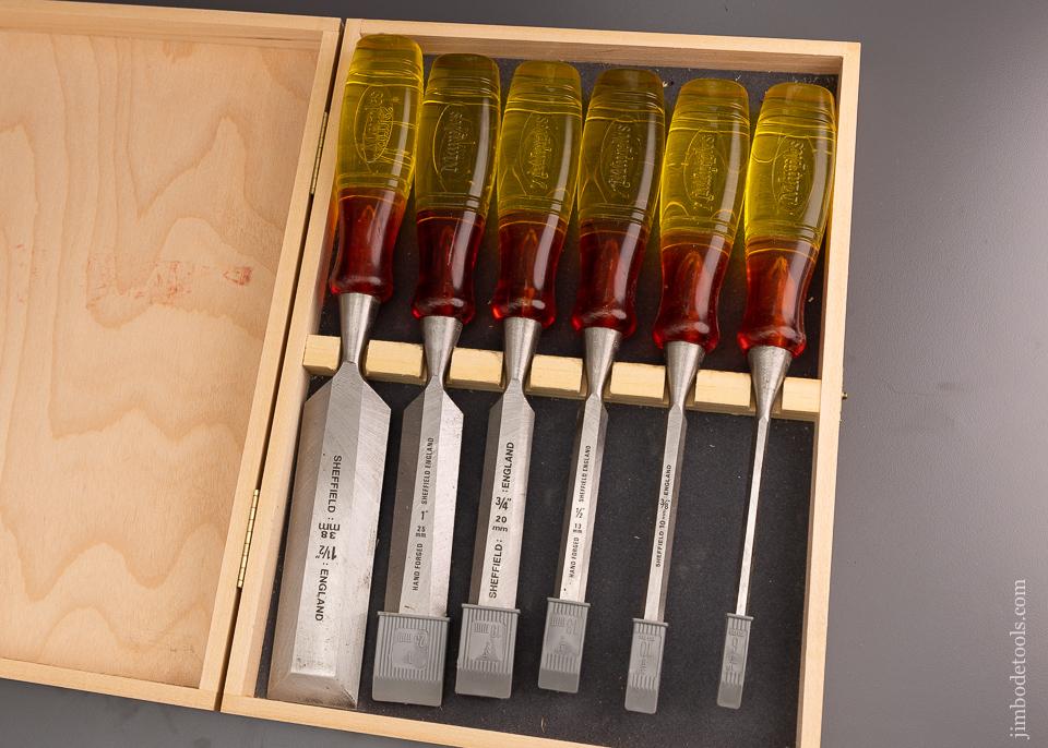 Mint Set of 6 MARPLES Bench Chisels in Original Box - 96373