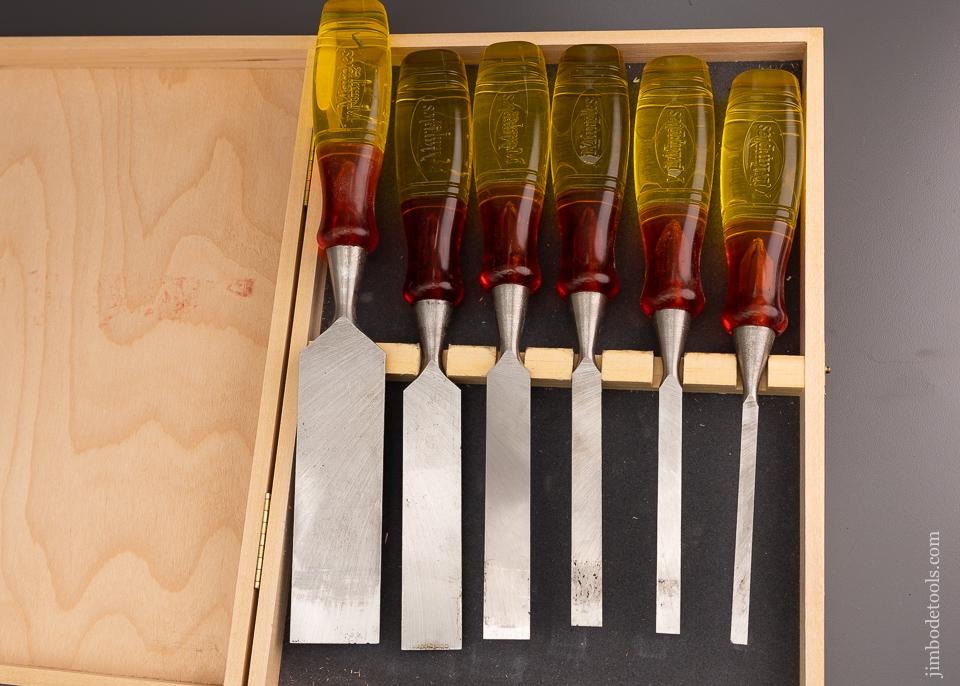 Mint Set of 6 MARPLES Bench Chisels in Original Box - 96373
