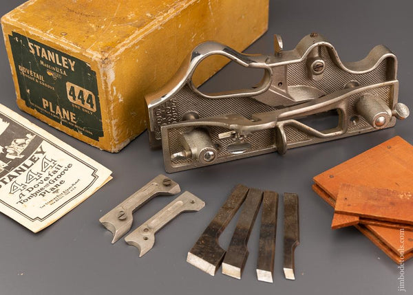 STANLEY No. 444 Dovetail Plane Mint & 100% Complete in Original Box - 96374
