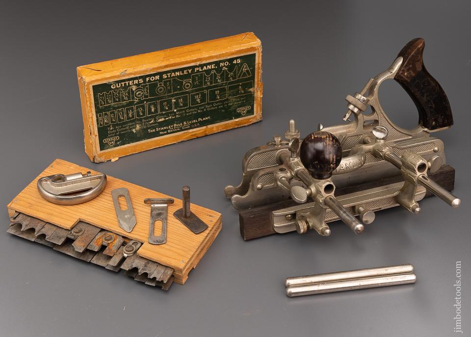Near Mint STANLEY No 45 Combination Plow Plane - 96413