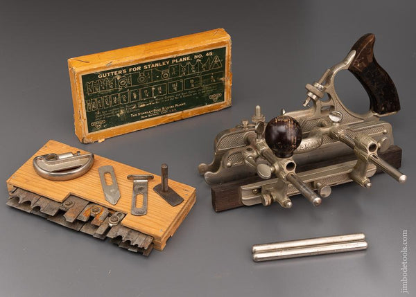 Near Mint STANLEY No 45 Combination Plow Plane - 96413