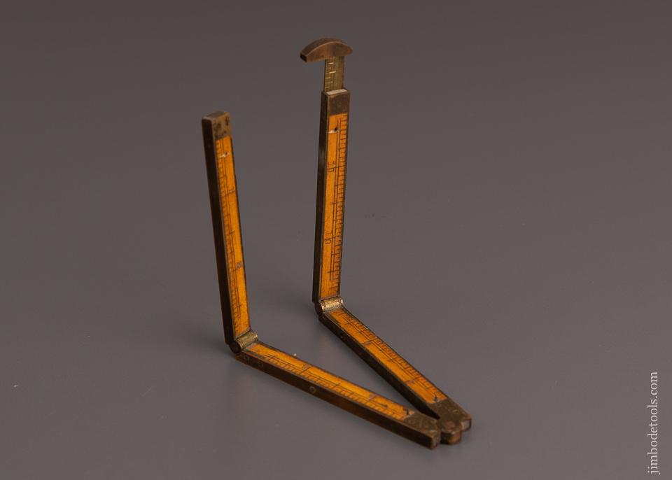 Extra Fine STANLEY No. 3 Full Bound Boxwood & Brass Folding Rule - 96429