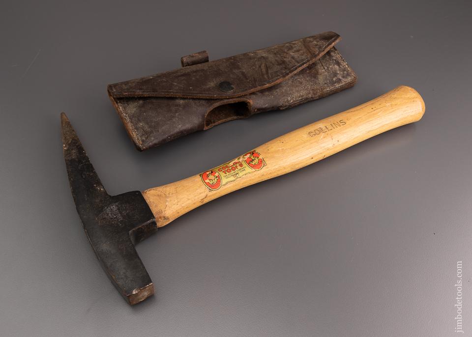 Vintage COLLINS Rock Hammer with Sheath & Decal Near Mint - 96539