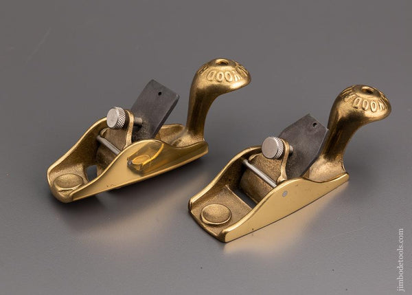 Mint Pair Bronze Model Maker’s Tail Handle Block Planes WOODRIVER No. 100 & 100 1/2 - 96613