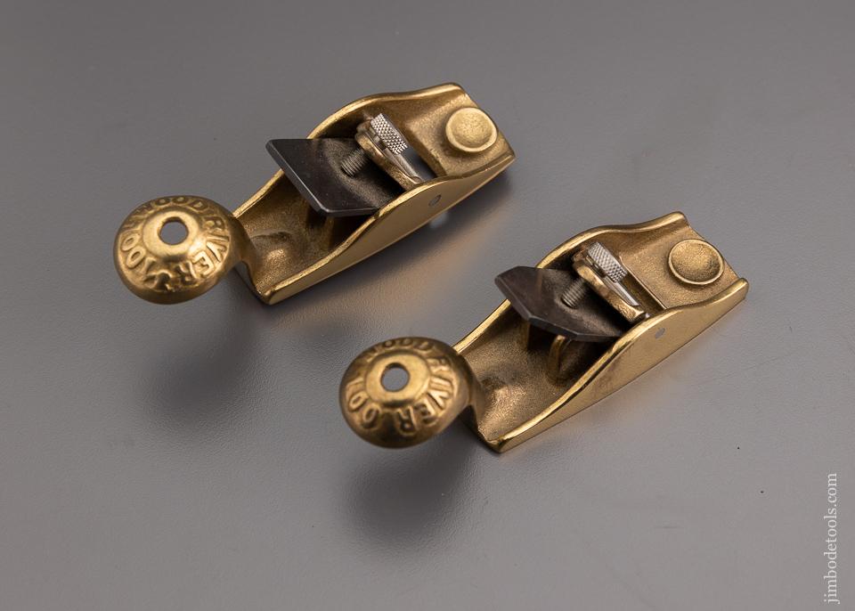 Mint Pair Bronze Model Maker’s Tail Handle Block Planes WOODRIVER No. 100 & 100 1/2 - 96613