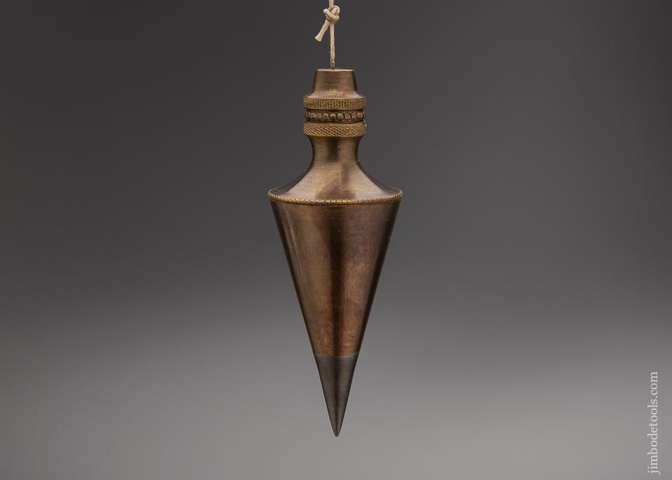 Gorgeous Brass Plumb Bob with 4 Different Types of Knurling - 96629