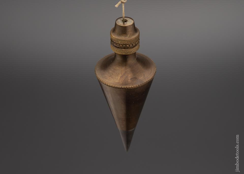 Gorgeous Brass Plumb Bob with 4 Different Types of Knurling - 96629