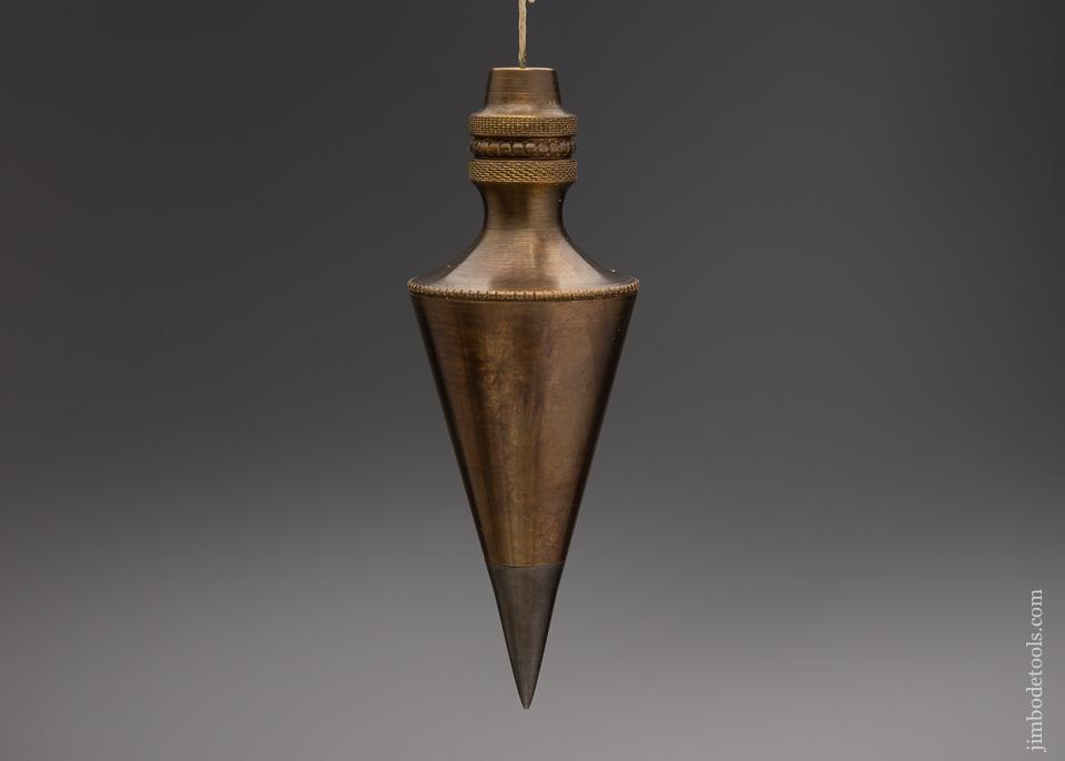 Gorgeous Brass Plumb Bob with 4 Different Types of Knurling - 96629