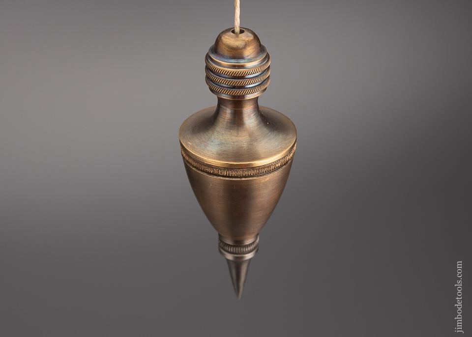 Stunning Brass & Steel Plumb Bob with Knurling Galore - 96631
