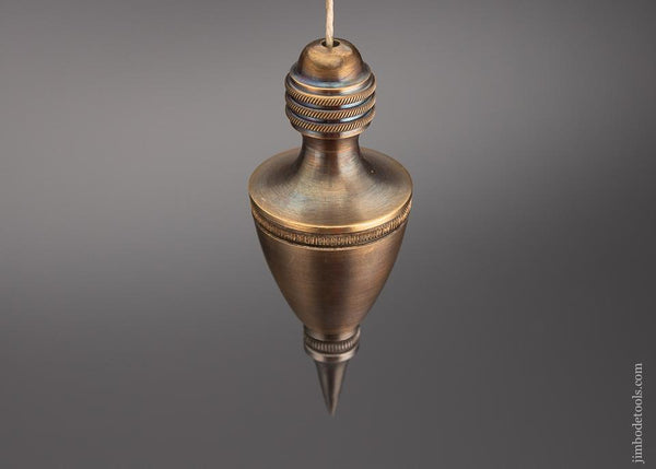 Stunning Brass & Steel Plumb Bob with Knurling Galore - 96631
