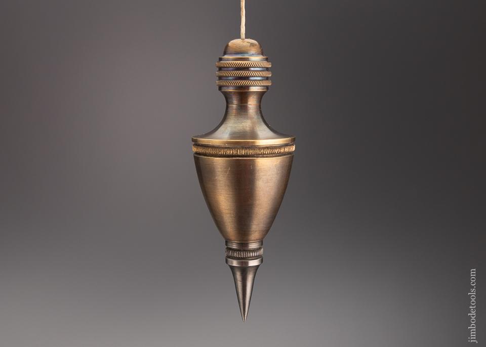 Stunning Brass & Steel Plumb Bob with Knurling Galore - 96631