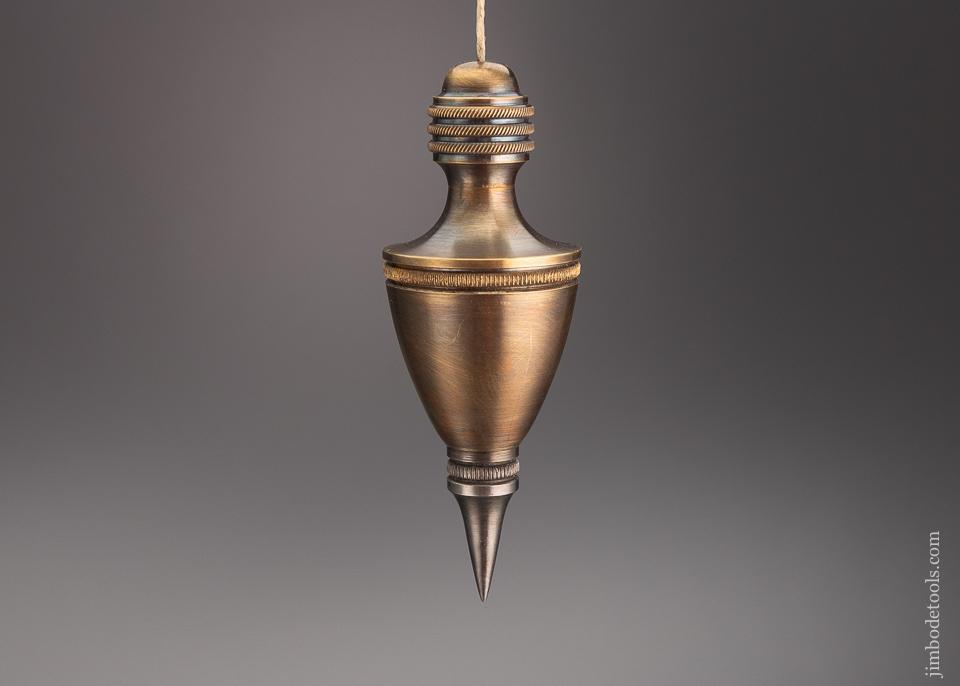 Stunning Brass & Steel Plumb Bob with Knurling Galore - 96631