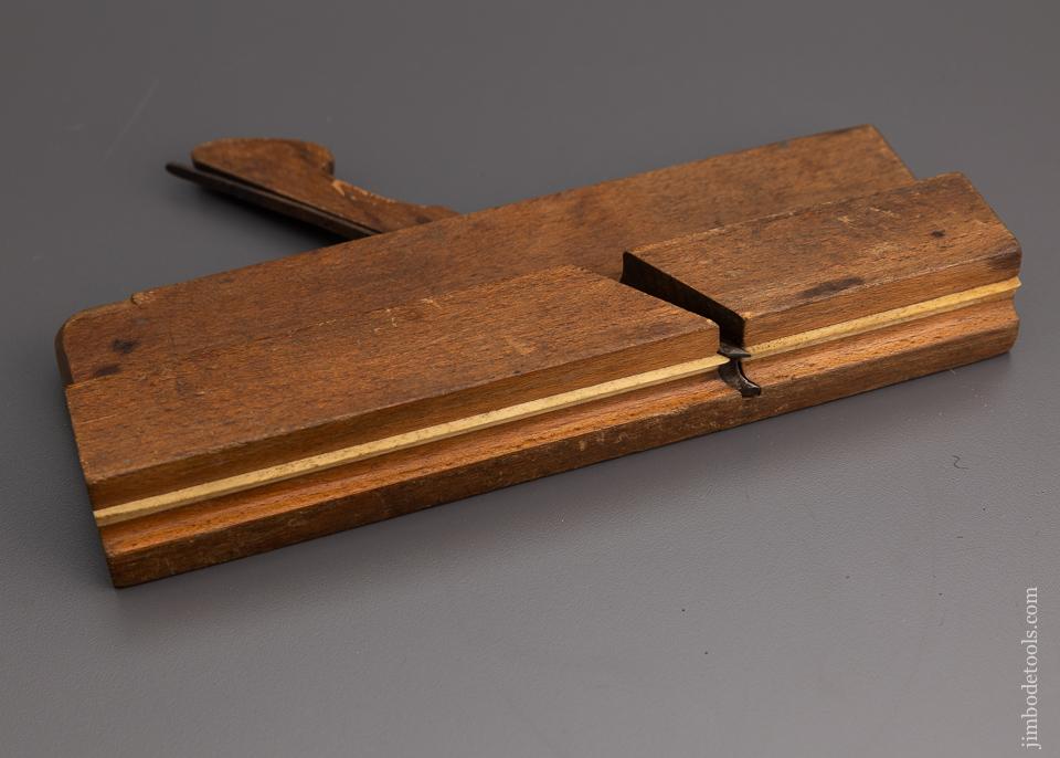 Remarkable 3/8 Side Bead Moulding Plane with Bone Boxing Signed J*B Fine - 96694
