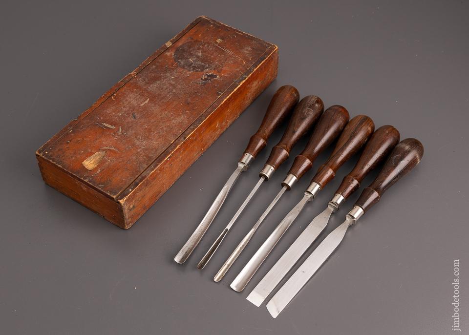 Mint in Box Set of 6 MILLERS FALLS Carving Chisels - 96739