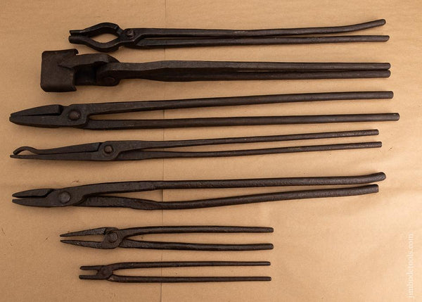 Collection of 7 User Blacksmith Tongs - 96813
